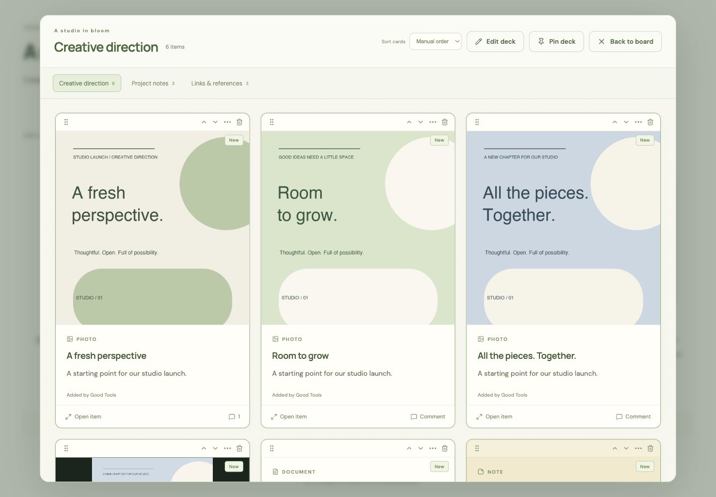 Pinfolio app interface preview 2