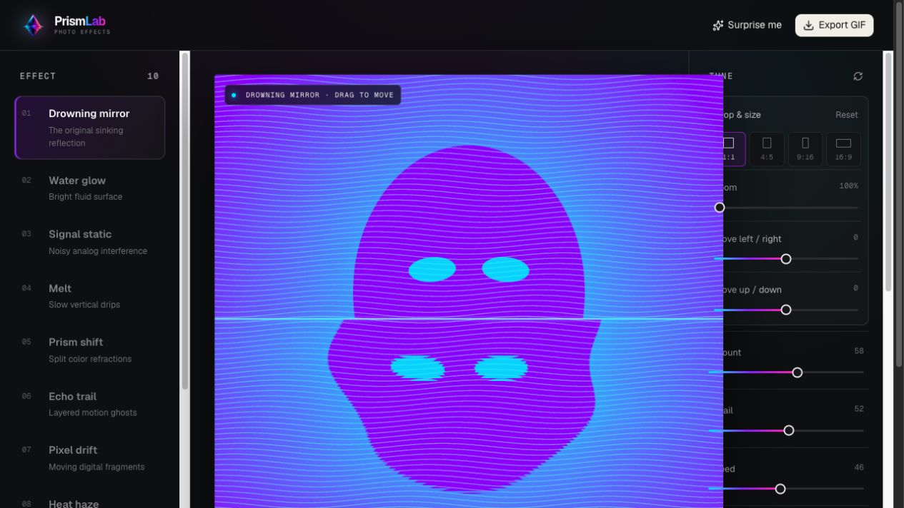 PrismLab app interface preview 1