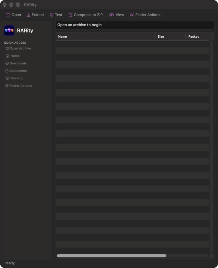 RARity app interface preview 1